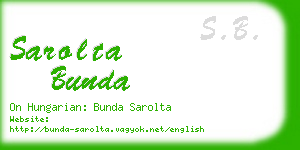 sarolta bunda business card